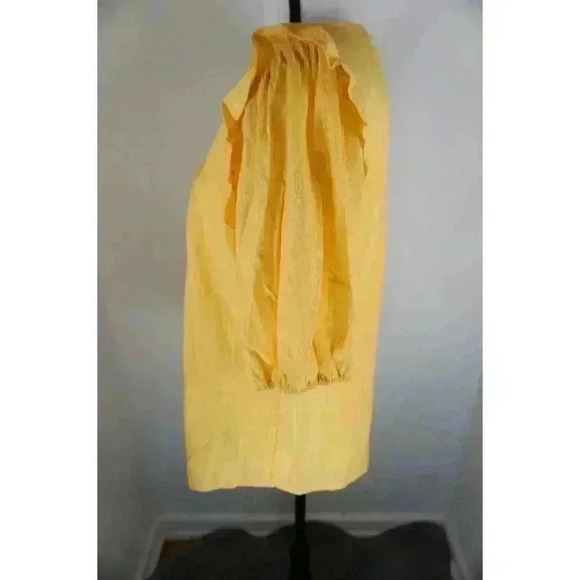 Cure Yellow 100% Cotton Short Sleeve Blouse, Size L - Picture 6 of 14